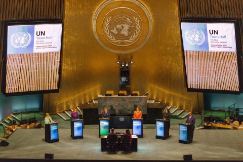 Michelle Bachelet participa en el primer debate por la Secretaría General de la ONU