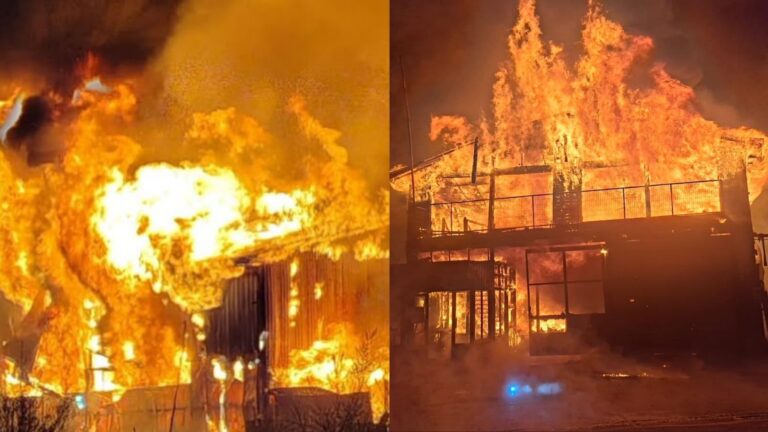 Incendio destruyó compañía de bomberos en la comuna de Los Lagos: También afectó viviendas cercanas