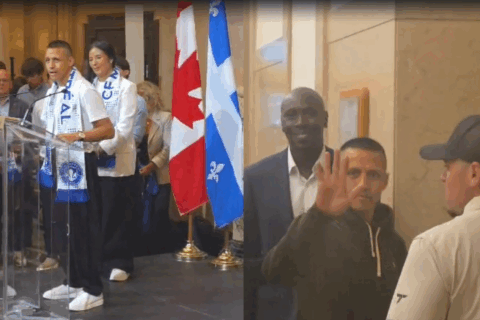 Alexis Sánchez recibe cálida bienvenida en Montreal: Cientos de chilenos se reunieron para recibirlo