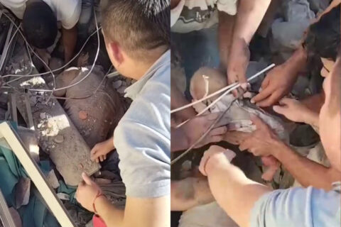 Rescatan a bebé con vida tras quedar atrapado entre escombros por terremoto en Colombia
