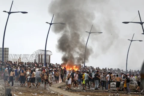 El viernes se produjeron violentos enfrentamientos en Fnideq, en la frontera entre Marruecos y España. Abdel Majid Bziouat/AFP/Getty Images