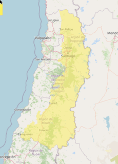 Mapa Dirección Meteorológica de Chile.