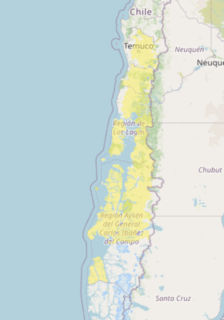 Mapa Dirección Meteorológica de Chile.