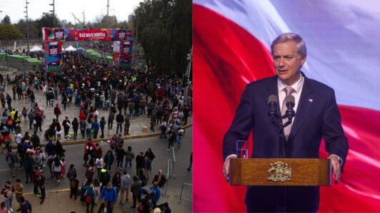 Kast en la previa de la inauguración de las fondas en el Parque O'Higgins: 