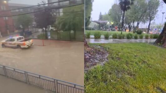 Intensas lluvias en la zona centro-sur del país: Reportan inundaciones en Lota