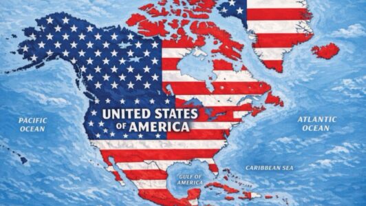 Trump publica polémico mapa donde la bandera de Estados Unidos cubre a México, Canadá y el Caribe