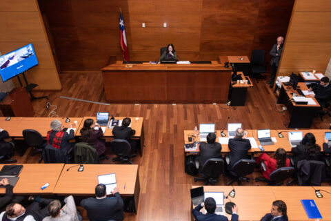 Audiencia de preparación de juicio oral del denominado caso Audio-Factop, ante el Cuarto Juzgado de Garantía de Santiago, en el Centro de Justicia/Agencia Uno