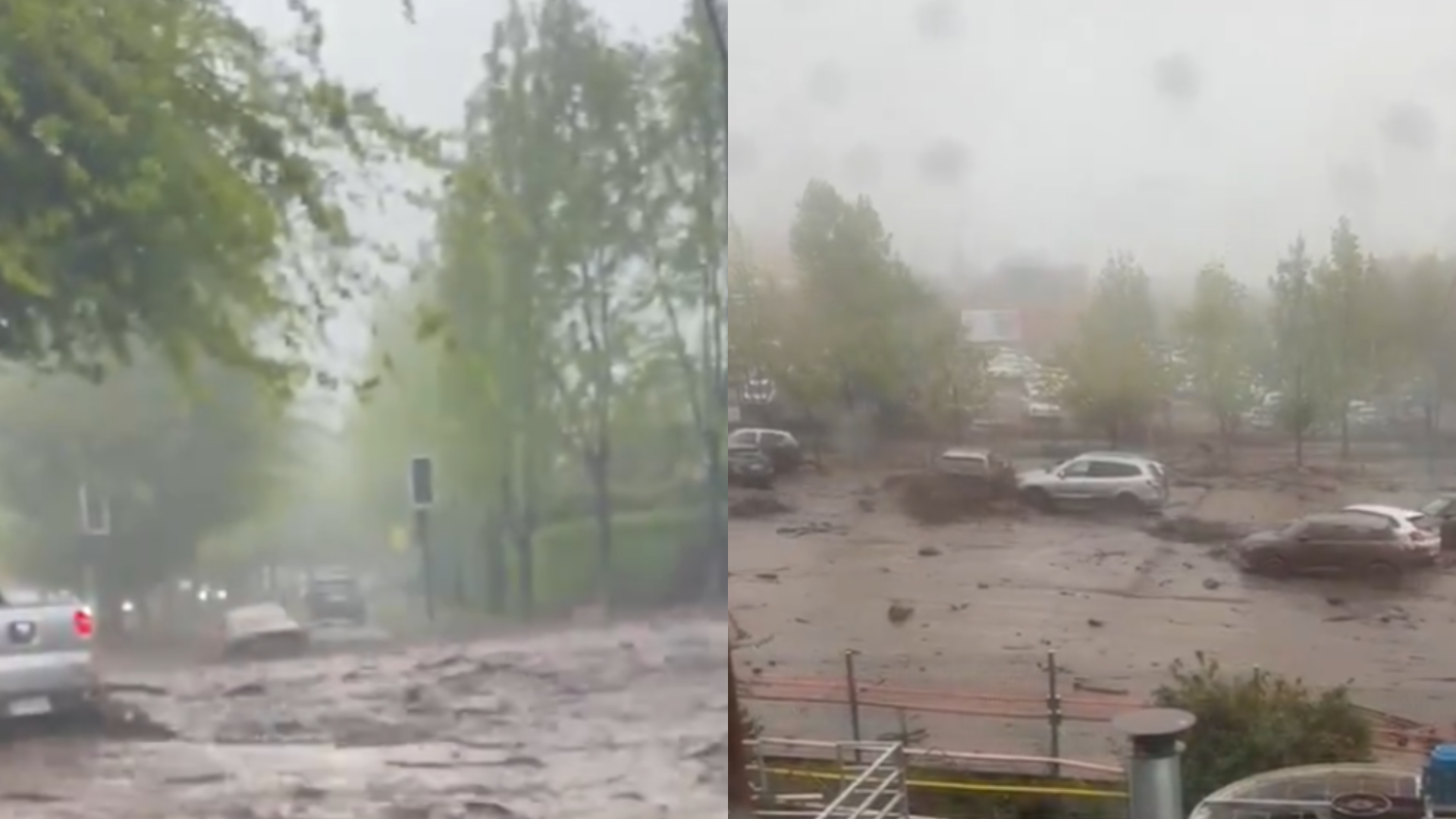 Aluvión en San Carlos de Apoquindo: Revisa los registros del momento
