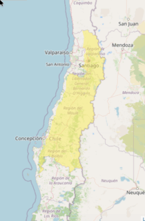 Mapa Dirección Meteorológica de Chile (DMC)