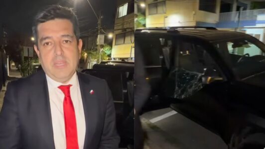 Diputado Daniel Valenzuela denuncia que desconocidos atacaron su vehículo y dice que 