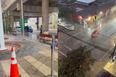 Granizos y relámpagos sorprenden en distintos sectores de la Región Metropolitana: Mira los registros del momento