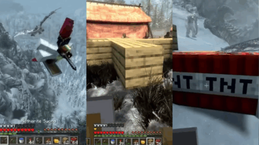 ¿Minecraft dentro de Skyrim? Cómo funciona la alucinante tecnología “passthrough modding” que mezcla dos juegos en tiempo real