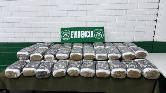 Incautan más de 51 kilos de marihuana durante fiscalización vehicular en Estación Central: Hay un detenido
