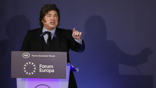 Durante actividad en Madrid: Javier Milei llama 