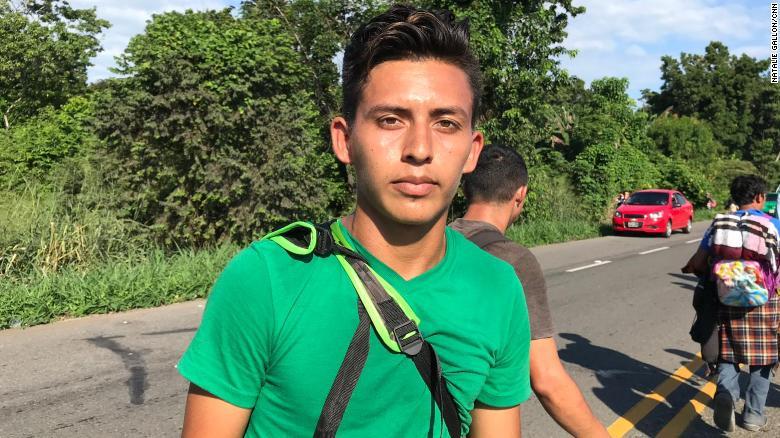 William, de 20 años, dijo que había dejado Honduras en busca de trabajo.