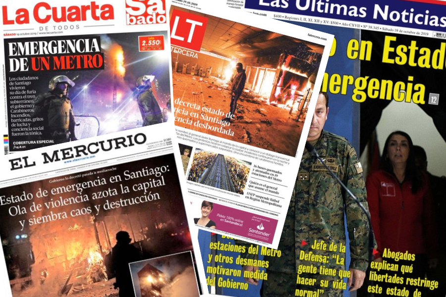 Las portadas de los principales diarios chilenos tras la jornada de  protestas en Santiago