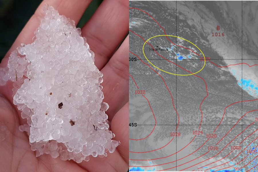 Inusual Fenómeno En Rapa Nui Nubes Convectivas Provocan Granizada En