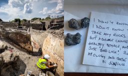 Una mujer enferma de cáncer devuelve piedras robadas de Pompeya ante "la maldición"