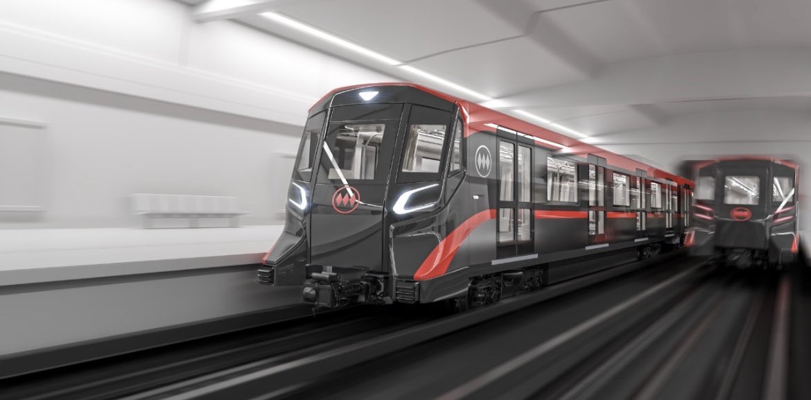 Metro presenta trenes para línea 7 con diseño similar a la máscara de ...