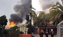 Incendio estructural afecta locales comerciales en Avenida Brasil con Alameda