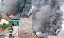 Se registra incendio en fábrica de productos químicos en La Pintana