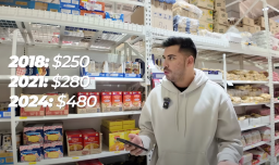Youtuber chileno comparó los precios de compras en supermercados y afirma que se duplicaron en seis años