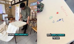 Profesor forró mesas de sus estudiantes para que puedan rayarlas: Buscará exhibirlas como obras artísticas