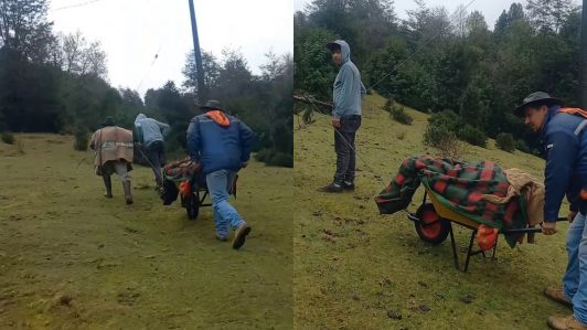 Vecinos de Trafún denuncian falta de ambulancia: Paciente grave debió ser trasladado en carretilla por el cerro