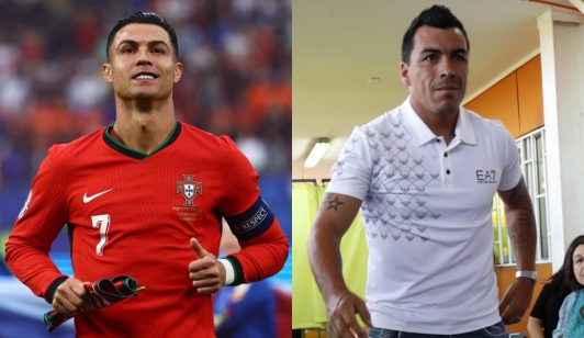 El "guiño" de Cristiano Ronaldo a Esteban Paredes: Apareció en su último video de máximos goleadores de la historia