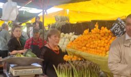 Directo a la feria: Expresidenta Michelle Bachelet es captada comprando frutas tras ejercer su voto