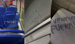 Venezolano en Chile muestra las dificultades de vivir en el país tras múltiples rayados ofensivos en el transporte público