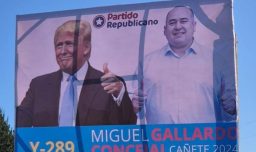 Candidato a concejal del Partido Republicano en Cañete defiende cartel y elogia a Trump: "Representa mi pensamiento"