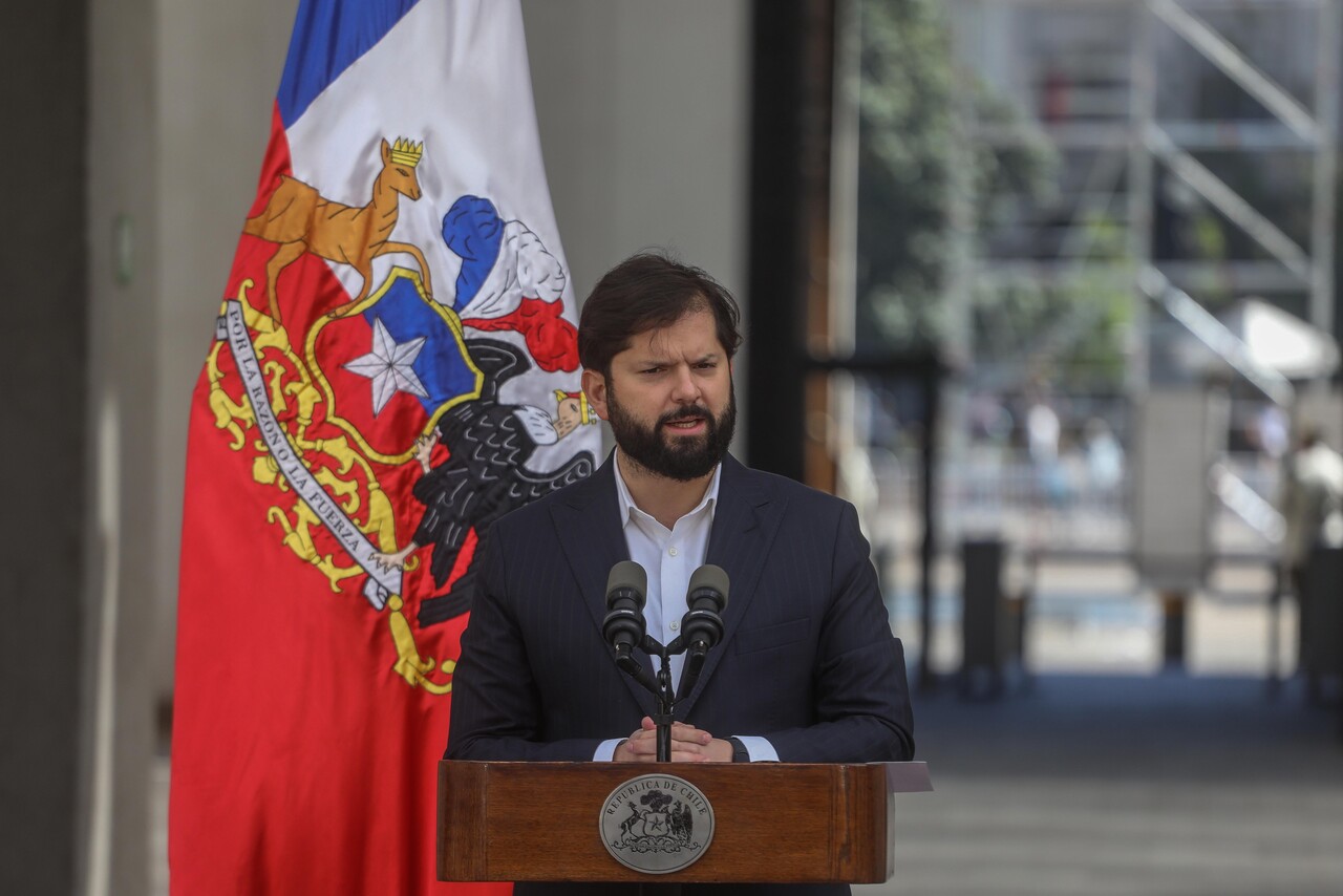 Gabriel Boric desde La Moneda