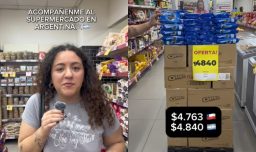 Chilena en Argentina compara los precios de un supermercado con los valores chilenos: "Está todo muy caro"