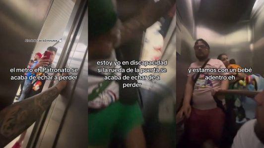 Joven en silla de ruedas denuncia incidente en ascensor del Metro: Quedó atrapado junto a familia con recién nacido y adulto mayor