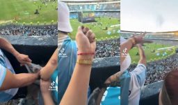 Conmovedor gesto en la final de la Copa Sudamericana: Hinchas de Racing esparcieron las cenizas de su padre en el Estadio