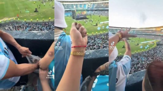 Conmovedor gesto en la final de la Copa Sudamericana: Hinchas de Racing esparcieron las cenizas de su padre en el Estadio