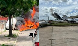 Impactante accidente en Argentina: Avión privado se estrella e incendia tras fallido aterrizaje en localidad de San Fernando