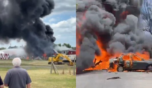 Impactante accidente en Argentina: Avión privado se estrella e incendia tras fallido aterrizaje en localidad de San Fernando