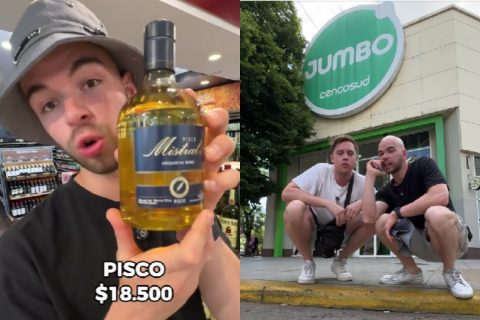 Chilenos en Argentina comparan los precios de un supermercado con los de uno en Chile: "El pisco está a 18 lucas"