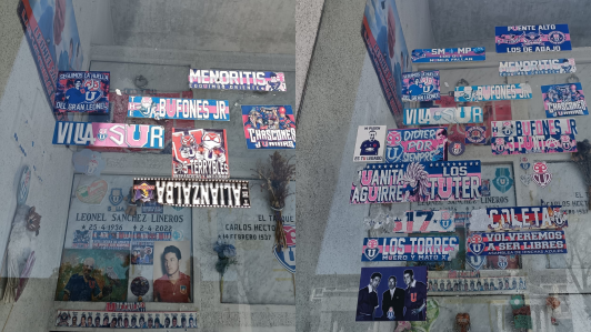 Familia de Leonel Sánchez pide a hinchas que no peguen más stickers en mausoleo del Cementerio General