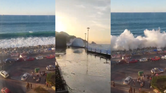 Marejadas anormales en las costas del país: Registros muestran grandes olas azotando los bordes costeros