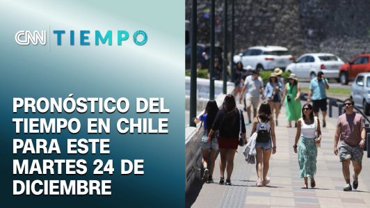 El pronóstico del tiempo en Chile para este martes 24 de diciembre