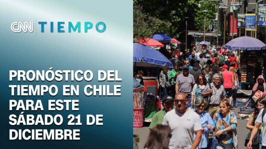 Pronóstico del tiempo en Chile para este sábado 21 de diciembre