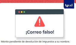 Tesorería advierte a usuarios por correo falso sobre "monto pendiente" de devolución de impuestos