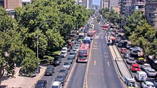 Extensa congestión en Avenida Vicuña Mackenna: Bus RED detenido por falla técnica genera taco kilométrico