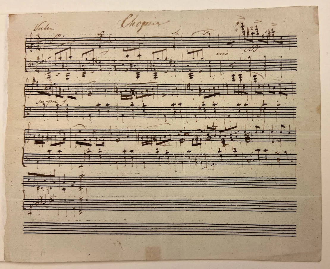 Se ha encontrado un nuevo y breve vals de Chopin, que estaba perdido en los archivos. Carmen González Fraile/Biblioteca y Museo Morgan