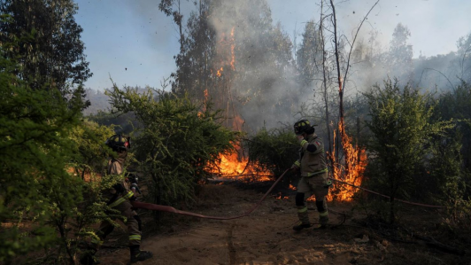 Declaran Alerta Roja en Paine: Incendio "Rangue 2" avanza y amenaza sectores poblados