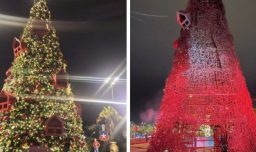 "Hecho sin precedentes": Tocopilla llora por incendio que destruyó por completo arbol de Navidad al lado de estatua de Alexis Sánchez