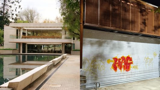 Vandalizan Café Literario de Parque Bustamante: Municipalidad de Providencia denunció hecho a la policía